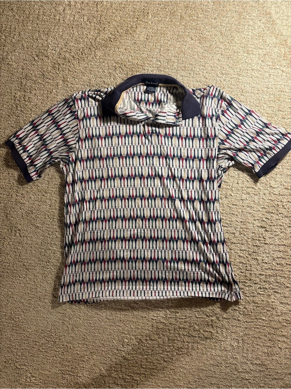 Par four polo with tee design
